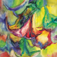 5-32 Engelstrompeten 3, Wasserfarben auf Papier, 25,5 x 24 cm.jpg